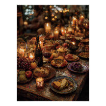 Ornate Red Wine Banquet Table