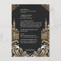 Ornate Retro Arabic Exotic Bold Damask Wedding