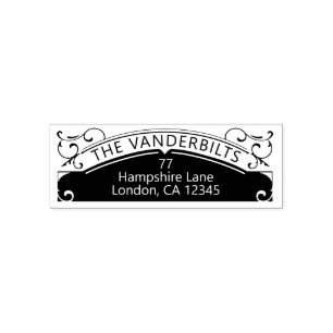 Ornate Rich Bold Strong Return Address Self-inking Stamp