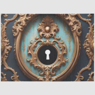 Ornate Rococo Keyhole Decoupage Paper – Baroque