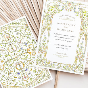 Ornate Romantic Vinework Arch Wedding Invitation
