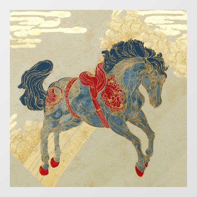 Ornate Royal Blue Horse  (Sheet)