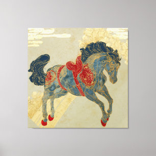 Ornate Royal Blue Horse  Canvas Print