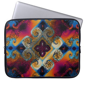 Ornate seamless texture background. Diagonal waves Laptop Sleeve