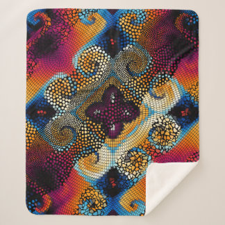 Ornate seamless texture background. Diagonal waves Sherpa Blanket