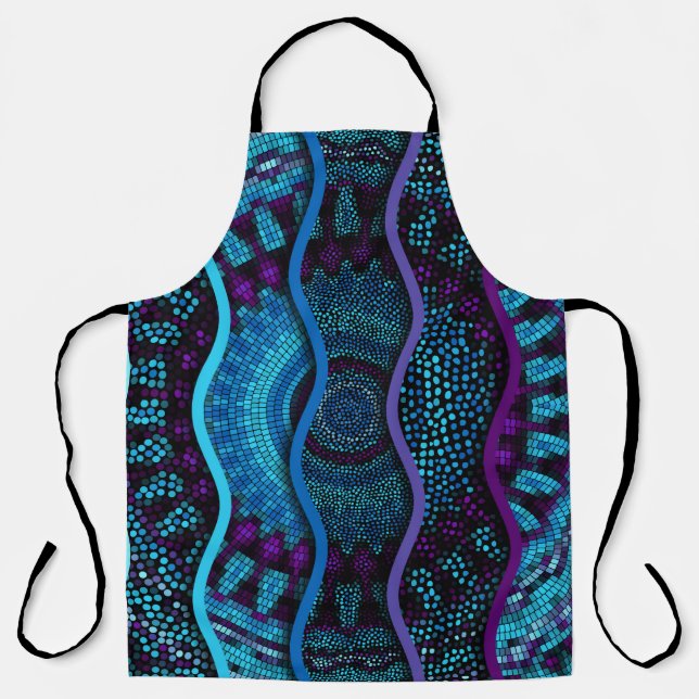 Ornate seamless texture background. Relief waves o Apron (Front)