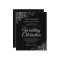 Ornate Silver on Black BUDGET Wedding Invitation