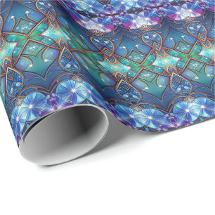 Ornate Stained Glass Pattern Wrapping Paper