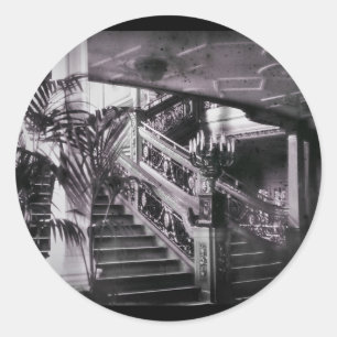 Ornate Stairwell D Deck Classic Round Sticker