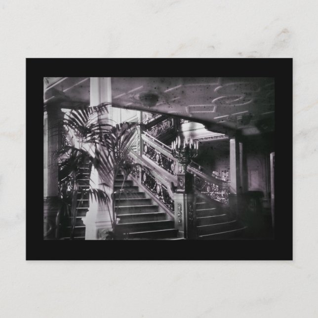 Ornate Stairwell D Deck Postcard (Front)