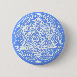 Ornate Star of David 6 Cm Round Badge