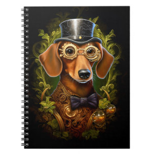 Ornate Steampunk Dachshund Dog 149 Novelty Notebook