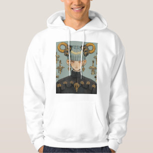 Ornate Steampunk Fantasy Anime Girl Hoodie