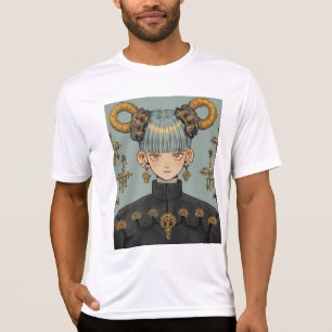 Ornate Steampunk Fantasy Anime Girl T-Shirt