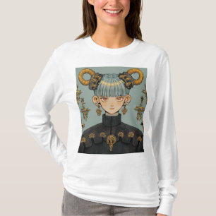 Ornate Steampunk Fantasy Anime Girl T-Shirt