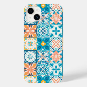 Ornate tiles in blue and orange Case-Mate iPhone 14 plus case