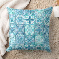 Ornate tiles in blue and white