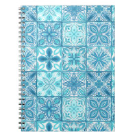 Ornate tiles in blue and white