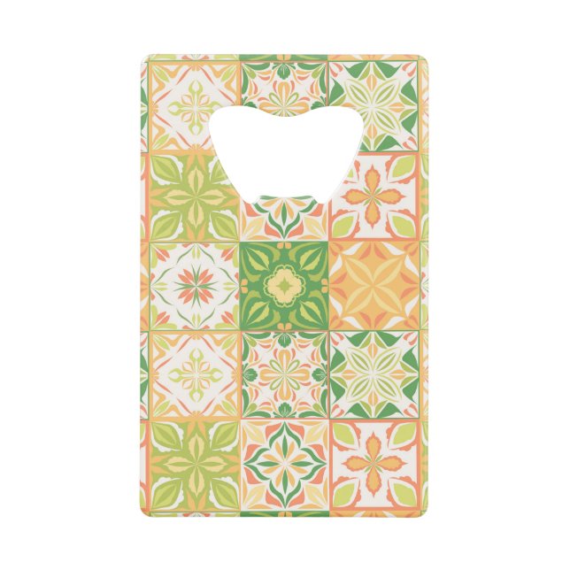 Ornate tiles in green and yellow (Front)