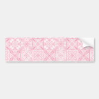 Ornate tiles in pink 