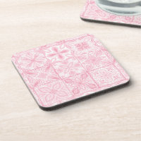 Ornate tiles in pink