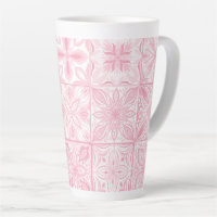 Ornate tiles in pink