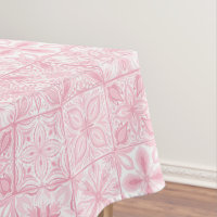 Ornate tiles in pink