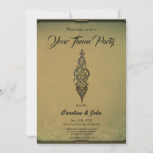 Ornate Treble Clef Invitation