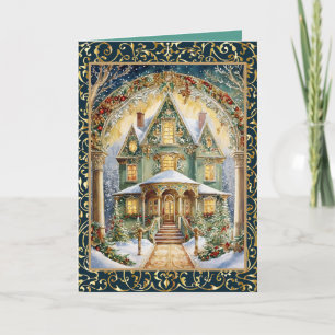 Ornate Victorian Christmas Holiday Card