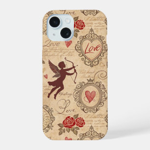 Ornate Victorian Cupid Valentine Romance iPhone 15 Case