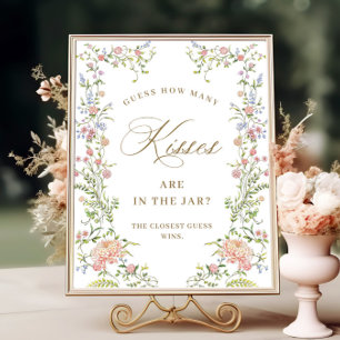 Ornate Victorian Grace Floral Bridal Shower Sign