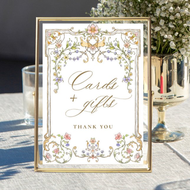 Ornate Victorian Grace Floral Cards and Gifts Sign (Creator Uploaded)