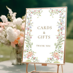 Ornate Victorian Grace Floral Cards and Gifts Sign