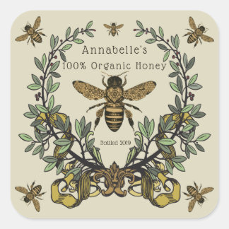 Ornate Victorian Honey Label Personalise