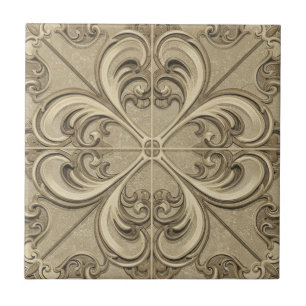 Ornate Victorian Motif Design Tile