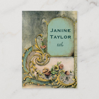 Ornate Victorian Scroll Window Business Card