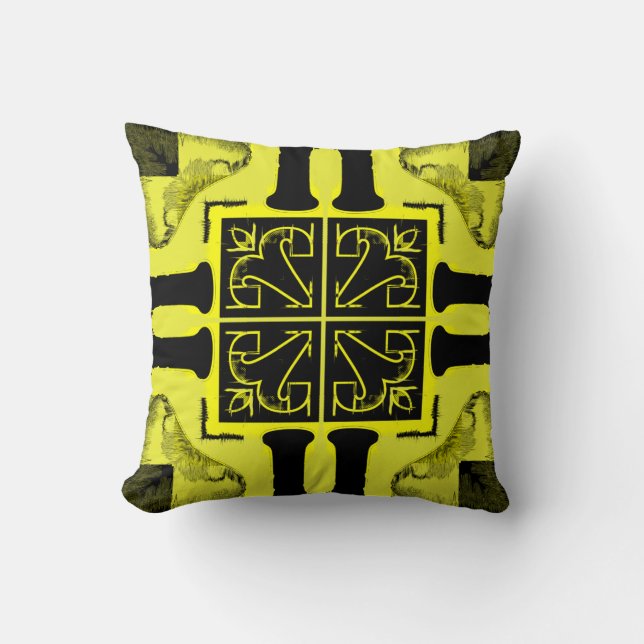 Ornate Vintage Art Design Pillow (Front)