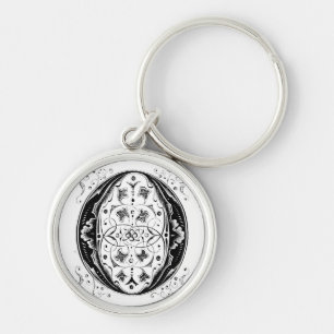 Ornate Vintage Monogram 'O' Key Ring