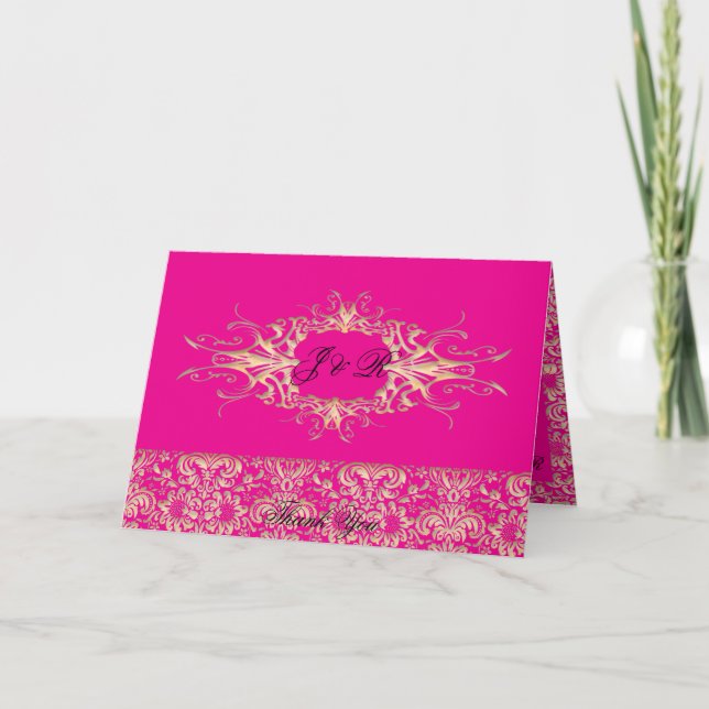 ornate wedding set thank you card (Front)