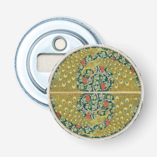 Ornate William Morris Style Peacock Grapevine Art Bottle Opener