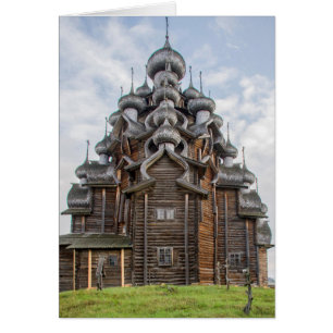 Ornate wooden church, Russia