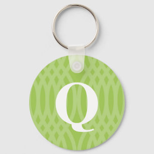 Ornate Woven Monogram - Letter Q Key Ring