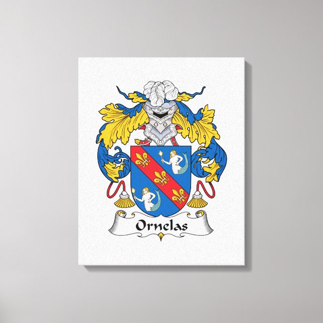 Ornelas Family Crest Canvas Print (Front)