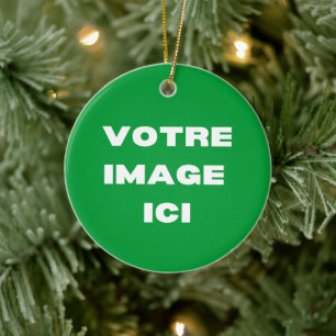 Ornement - Votre image ici - personnalisée Ceramic Tree Decoration