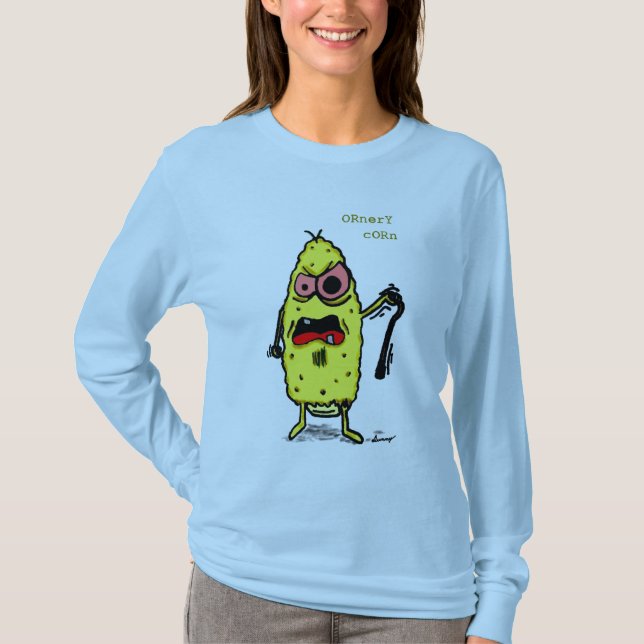 Ornery Corn Womens Long-Sleeve T-Shirt (Front)