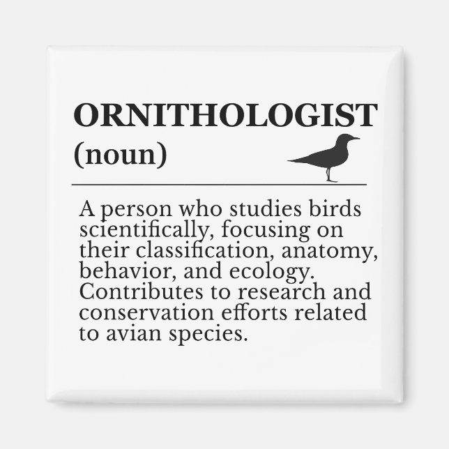 Ornithologist Definition - Vogelkunde (Birdwatchin Magnet (Front)