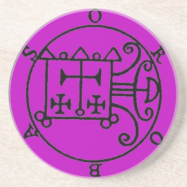 Orobas Sigil Coaster Purple (Front)