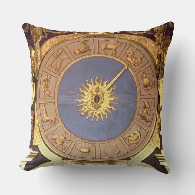 Orologio Zodicale (Zodiac Clock) (fresco and gilde Cushion (Front)