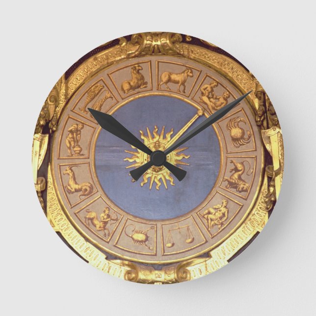 Orologio Zodicale (Zodiac Clock) (fresco and gilde Round Clock (Front)