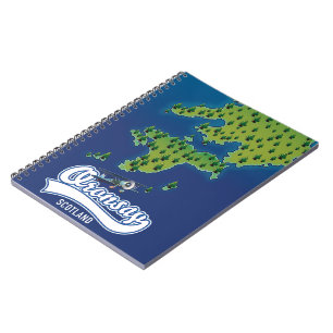 Oronsay Scotland island map Notebook